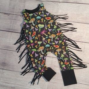 Custom Made ADJUSTABLE Grow-With-Me Infant/Toddler Romper 6m-4+y Shroomies